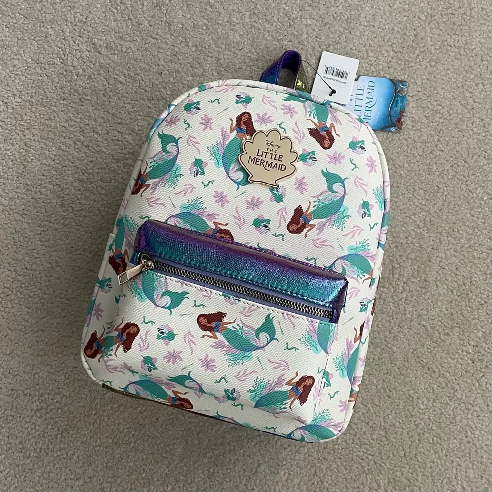 Bioworld Disney Live Action The Little Mermaid Ariel AOP Mini Backpack